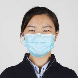Cina Masker Wajah Non Woven Sekali Pakai Ukuran 17.5 * 9.5cm Untuk Perlindungan Pribadi pabrik