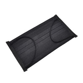 3 Layer Black Surgical Face Mask , Black Earloop Mask For Bad Weather / Building Site